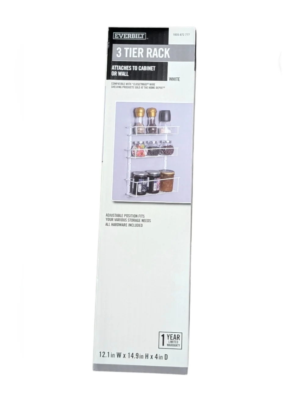 🍄 ClosetMaid White 3-Tier Wall Rack